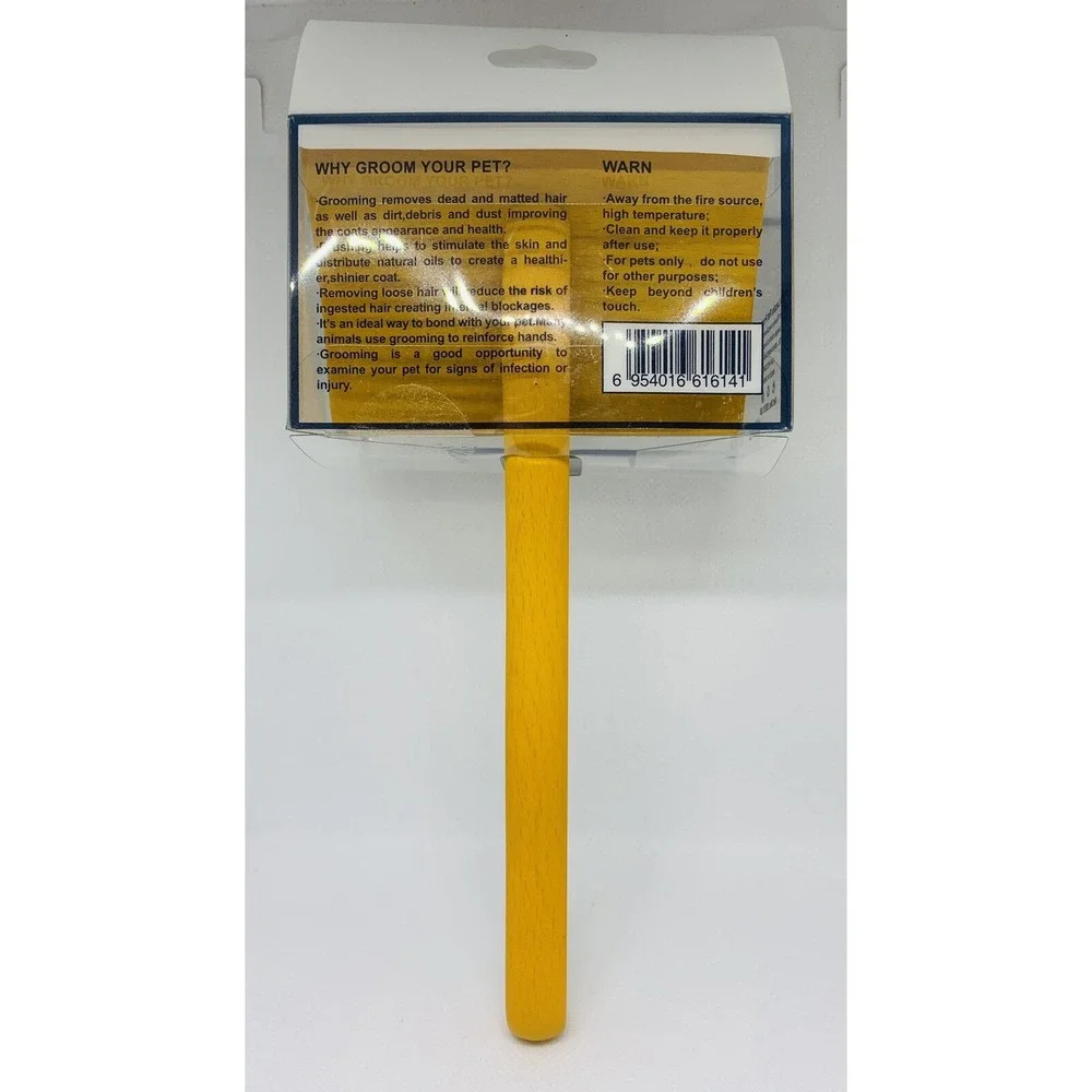 Brush for Dog, Slicker for Grooming, Groomgrip Coating, Yellow , Large NEW!!!